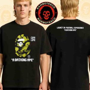 BAPE X CR7 Life Camo Legacy In Football Experience A Bathing Ape Merch Print Two Sided T-Shirt