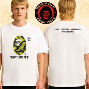 BAPE X CR7 Life Camo Legacy In Football Experience A Bathing Ape Merch Print Two Sided T-Shirt