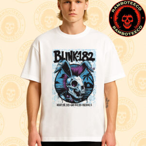 Blink-182 Missionary Impossible 2025 Concert Poster In Hollywood FL On Aug 28th 2025 At Hard Rock Live Merchandise Unisex T-Shirt