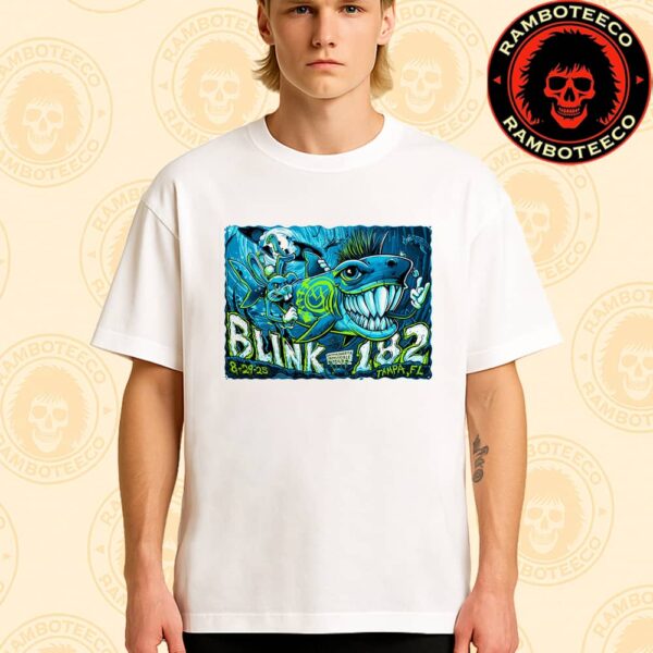 Blink-182 Tampa FL Missionary Impossible Tour 2025 At MIDFLORIDA Credit Union Amphitheatre at the FL State Fairgrounds On Aug 29 2025 Merchandise Unisex T-Shirt