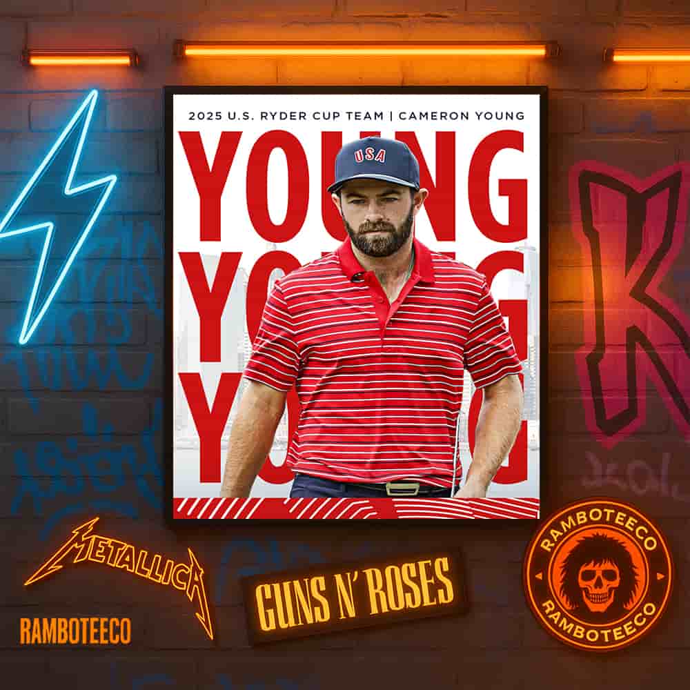 Cameron Young Ryder Cup USA 2025 Captained By Keegan Bradley Home Decor Poster Canvas Cameron Young Ryder Cup USA 2025 Captained By Keegan Bradley Home Decor Poster Canvas