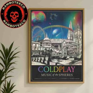 Coldplay London Music Of The Spheres World Tour 2025 Concert Poster At Wembley Stadium On Aug 22nd 23rd 26th 27th 30th 31st And Sept 3rd 4th 7th 8th 2025 Home Decor Poster Canvas