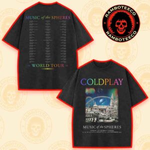 Coldplay London Music Of The Spheres World Tour 2025 Exclusive Tee At Wembley Stadium On Aug 22nd 23rd 26th 27th 30th 31st And Sept 3rd 4th 7th 8th 2025 Event Tee Merch Print Washed T-Shirt