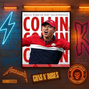 Collin Morikawa Ryder Cup USA 2025 Captained By Keegan Bradley Home Decor Poster Canvas