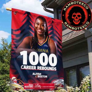 Congrats Aliyah Boston Indiana Fever WNBA Becoming The Fastest Player In Franchise History To Reach 1000 Career Rebounds Garden House Flag