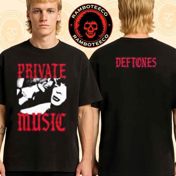 Deftones Private Music Merchandise Tee North American Tour 2025 Two Sided Unisex T-Shirt