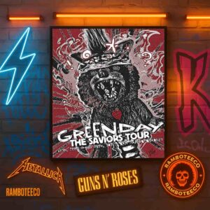 Green Day The Saviors Tour Lima Peru 2025 Concert Poster At San Marcos Stadium On Aug 27th 2025 Home Decor Poster Canvas