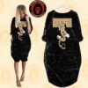 Gucci x Mickey Mouse With Red Lip Pattern Yellow Background Batwing Pocket Dress