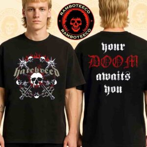 Hatebreed Your Doom Awaits You Old School Print Merchandise Two Sided T-Shirt
