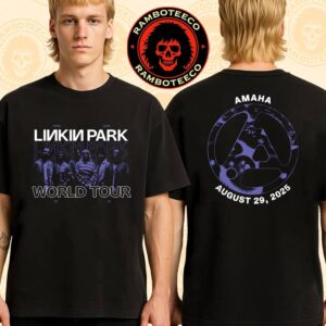 Linkin Park From Zero World Tour Omaha NE 2025 Exclusive Tee At CHI Health Center Omaha On Aug 29 2025 Merch Two Sided T-Shirt