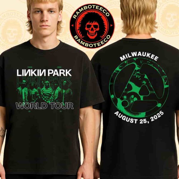 Linkin Park Milwaukee From Zero World Tour 2025 Exclusive Tee At Fiserv Forum On Aug 25 2025 Merch Two Sided T-Shirt
