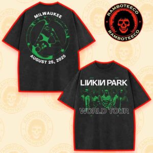 Linkin Park Milwaukee From Zero World Tour 2025 Exclusive Tee At Fiserv Forum On Aug 25 2025 Merch Washed T-Shirt