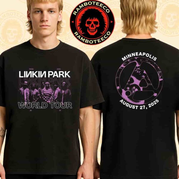Linkin Park Minneapolis From Zero World Tour 2025 Exclusive Tee At Target Center On Aug 27 2025 Merch Two Sided T-Shirt