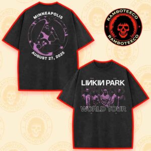 Linkin Park Minneapolis From Zero World Tour 2025 Exclusive Tee At Target Center On Aug 27 2025 Merch Washed T-Shirt