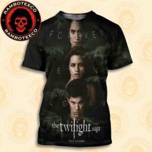 Official Poster The Twilight Saga Forever Begins Again Release On October 2025 All Over Print T-Shirt