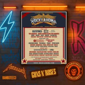 Rocklahoma Festival 2025 Labor Day Weekend At Catch The Fever Music Festival Grounds In Pryor Okalahoma On Aug 29-31 2025 Full Lineup Home Decor Poster Canvas