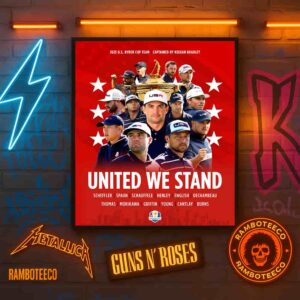 Ryder Cup USA 2025 Team Lineup United We Stand Captained By Keegan Bradley Home Decor Poster Canvas