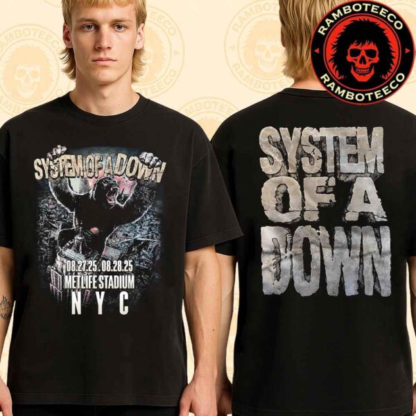 System Of A Down New York City 2025 Exclusive King Kong Tee At Metlife Stadium On August 27-28 2025 Merchandise T-Shirt