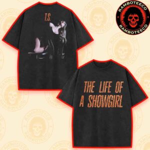 Taylor Swift Release New Exclusive Tee Album The Life Of A Showgirl On October 3 2025 Print Merch Washed T-Shirt