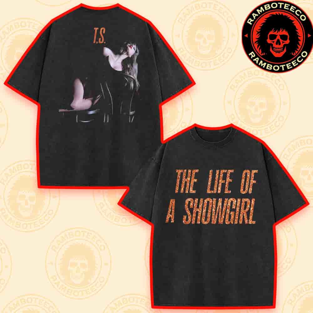 Taylor Swift Release New Exclusive Tee Album The Life Of A Showgirl On October 3 2025 Print Merch Washed T-Shirt