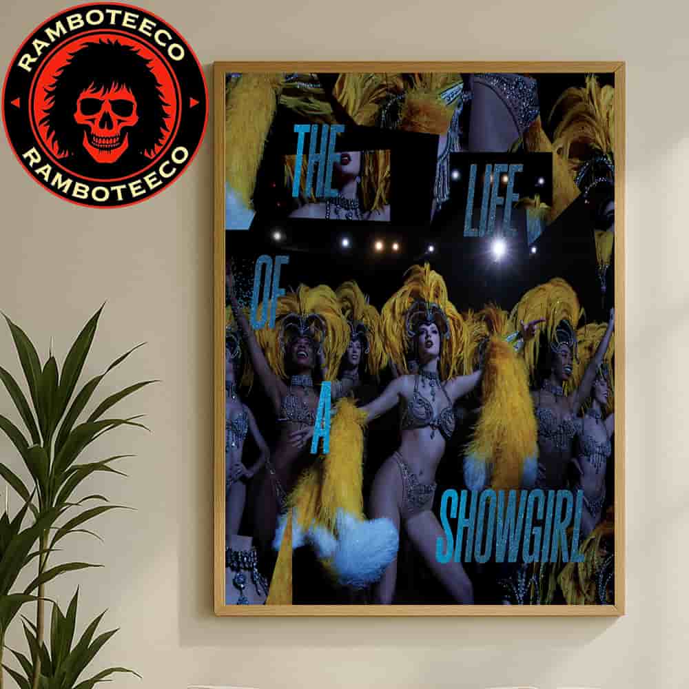 Taylor Swift Release The Life Of A Showgirl Album Poster Vintage Glamour Style On October 3 2025 Home Decor Poster Canvas