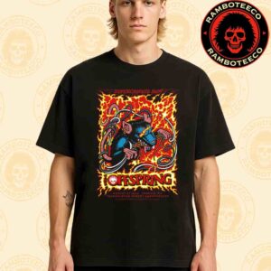 The Offspring Supercharged Worldwide In ’25 Tour Phoenix AZ Concert Poster At Talking Stick Resort Amphitheatre On Aug 27 2025 Merchandise Unisex T-Shirt
