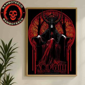 The Return Of Acid Bath With Windhand And High On Fire Concert Poster In Los Angeles CA Aug 22 2025 at Hollywood Palladium Home Decor Poster Canvas
