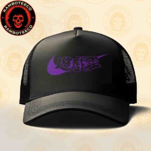 Yu-Gi-Oh x Nike Collection 2025 Merch Dark Magician Concept Classic Purple Trucker Hat-cap