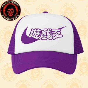 Yu-Gi-Oh x Nike Collection 2025 Merch Dark Magician Concept Classic Purple Trucker Hat-cap