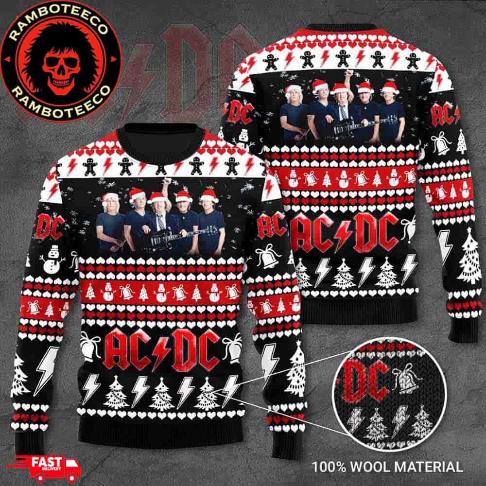 AC/DC Merry Christmas Ugly Christmas Sweater For Men And Women AC/DC Merry Christmas Ugly Christmas Sweater For Men And Women