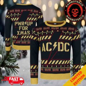 AC/DC PWR UP For Xmas Lightning Christmas 2025 Merchandise Ugly Sweater