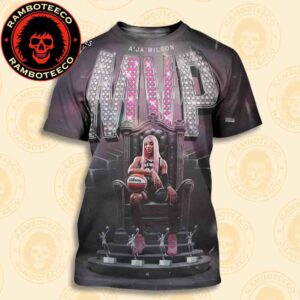 A’ja Wilson Las Vegas Aces WNBA MVP Most Valuable Player 2025 All Over Print T-Shirt