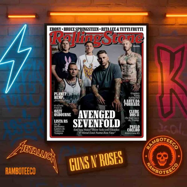 Avenged Sevenfold Cover Rolling Stone Brazil Magazine Special Issue 2025 Home Decor Poster Canvas