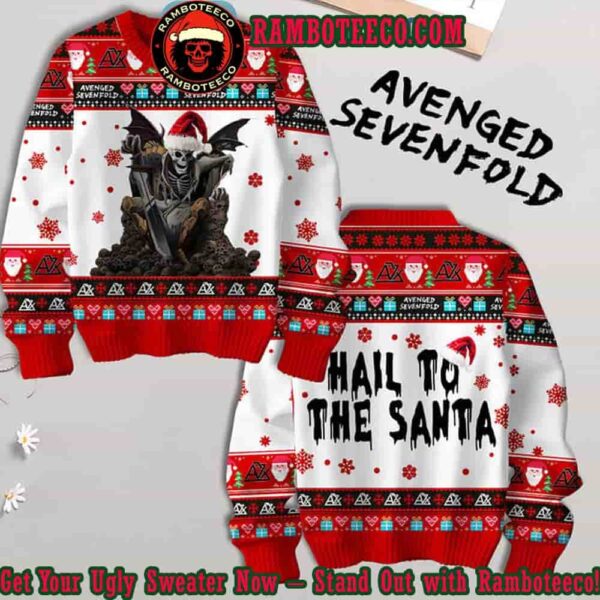 Avenged Sevenfold Hail To Santa Christmas Ugly Sweater