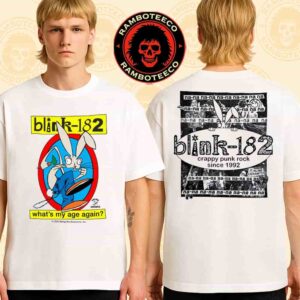 Blink-182 Missionary Impossible Tour 2025 Collection Merch What’s My Age Again Crappy Punk Rock Since 1992 Print Two Sided T-Shirt