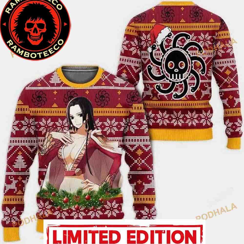 Boa Hancock One Piece Anime Xmas Gifts 2025 Best One Piece Ugly Sweater Boa Hancock One Piece Anime Xmas Gifts 2025 Best One Piece Ugly Sweater