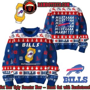 Buffalo Bills Mustard Bills Mafia Christmas Holidays Ugly Sweater