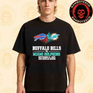 Buffalo Bills Vs Miami Dolphins NFL Matchup Regular Season On September 2025 Merchandise Unisex T-Shirt