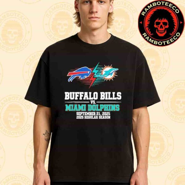 Buffalo Bills Vs Miami Dolphins NFL Matchup Regular Season On September 2025 Merchandise Unisex T-Shirt