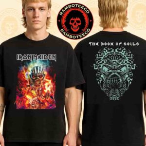 Celeb Iron Maiden 10th Anniversary The Book Of Souls Merch Two Sided T-Shirt