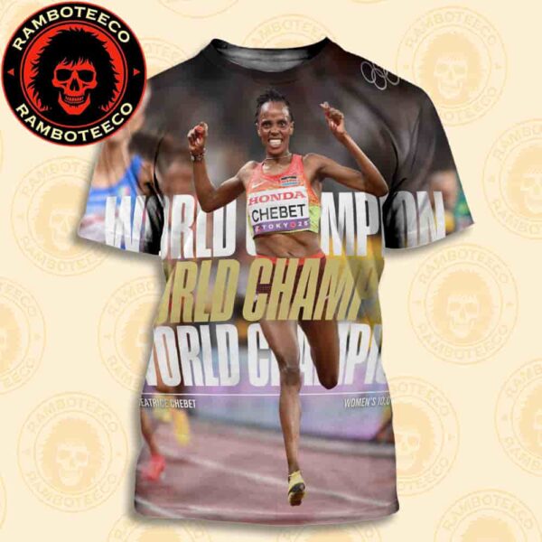 Congrats Beatrice Chebet Kenyan Team Winner World Athletics Championships Tokyo Women 10000m 2025 All Over Print T-Shirt