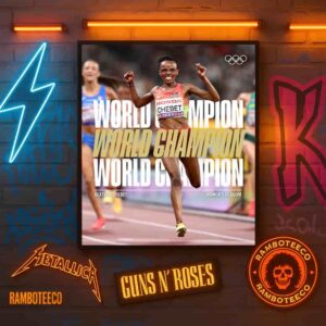 Congrats Beatrice Chebet Kenyan Team Winner World Athletics Championships Tokyo Women 10000m 2025 Home Decor Poster Canvas