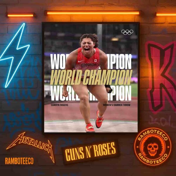 Congrats Camryn Rogers Canada Team Winner World Athletics Championships Tokyo Women Hammer Throw 2025 Home Decor Poster Canvas