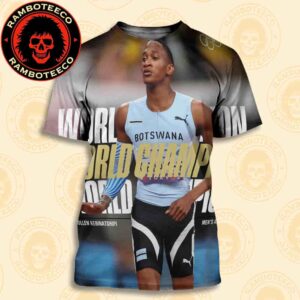 Congrats Collen Kebinatshipi Botswana Team Winner World Athletics Championships Tokyo Men 400m 2025 All Over Print T-Shirt
