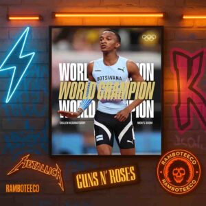 Congrats Collen Kebinatshipi Botswana Team Winner World Athletics Championships Tokyo Men 400m 2025 Home Decor Poster Canvas