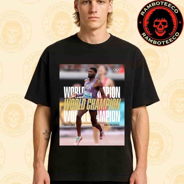 Congrats Cordell Tinch USA Team Winner World Athletics Championships Tokyo Men 110m Hurdles 2025 Merchandise Unisex T-Shirt