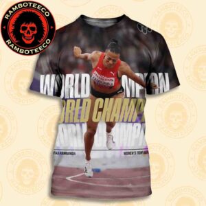 Congrats Ditaji Kambundji Switzerland Team Winner World Athletics Championships Tokyo Women 110m Hurdles 2025 All Over Print T-Shirt