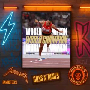 Congrats Ditaji Kambundji Switzerland Team Winner World Athletics Championships Tokyo Women 110m Hurdles 2025 Home Decor Poster Canvas