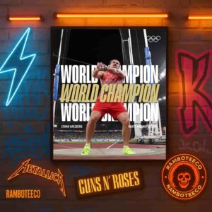 Congrats Ethan Katzberg Canada Team Winner World Athletics Championships Tokyo Men Hammer Throw 2025 Home Decor Poster Canvas