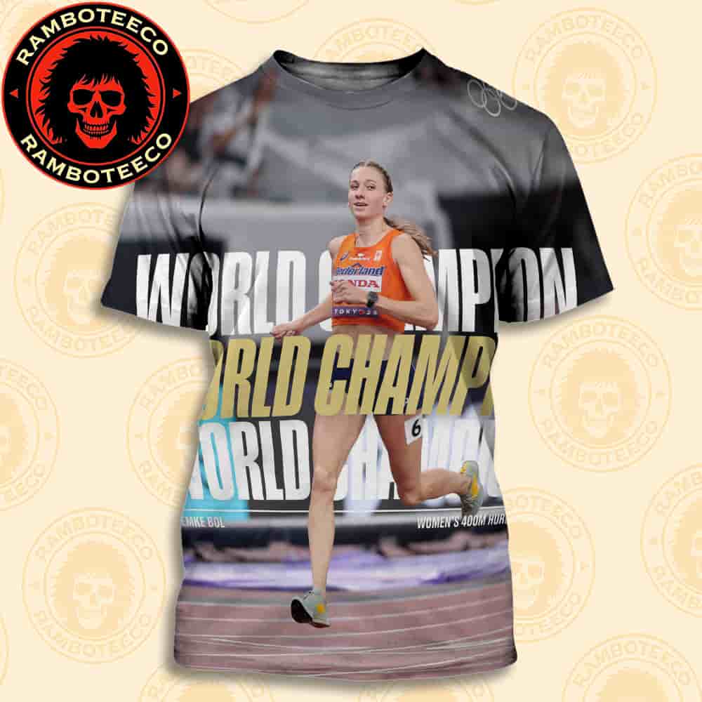 Congrats Femke Bol Netherlands Team Winner World Athletics Championships Tokyo Women 400m Hurdles 2025 All Over Print T-Shirt